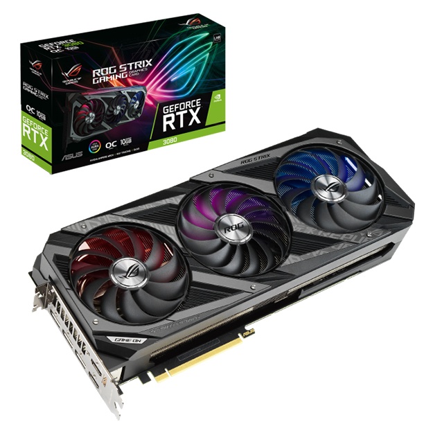 Видеокарта Asus Rog Strix RTX3080 Gaming OC V2 10GB GDDR6X (90YV0FA7-M0NM00)