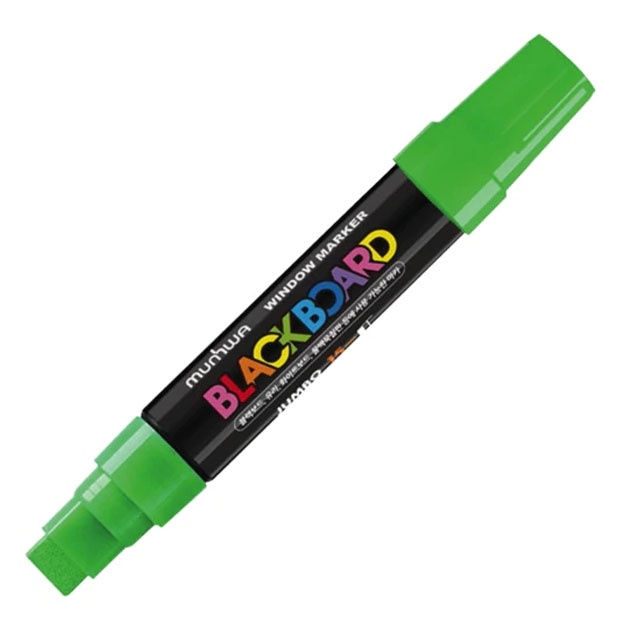 Маркер меловой MunHwa "Black Board Jumbo" 15мм водная основа Зелёный