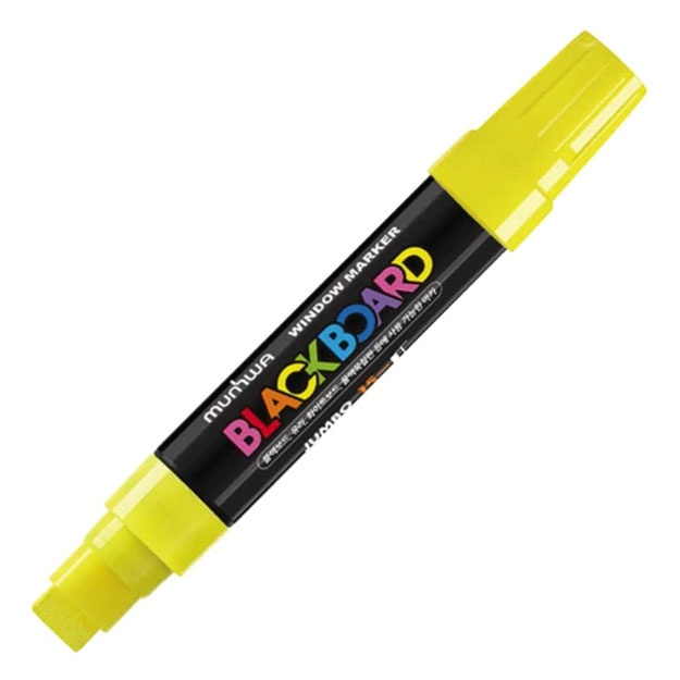 Marker bo‘r MunHwa "Black Board Jumbo" 15mm suvli asos Sariq