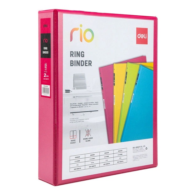 Papka 2 halqali A4 2" Deli (10200-EB)