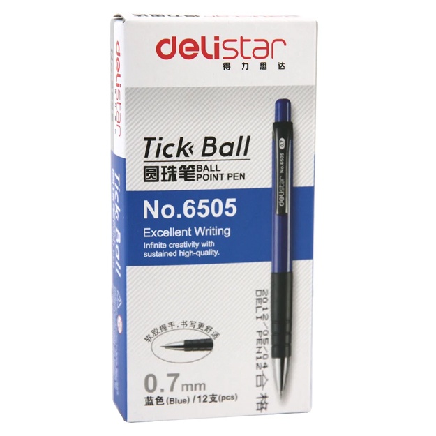 Sharikli ruchka Deli 6505, 0,7 mm, ko‘k