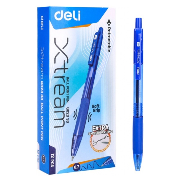 Sharikli ruchka Deli X-tream EQ02330, 0,7 mm, ko‘k