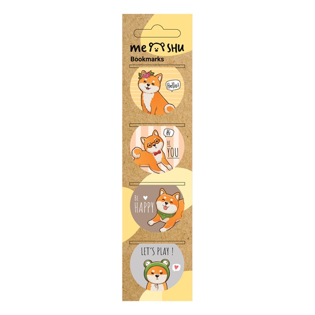 Kitoblar uchun magnitli xatcho‘plar 4dona Meshu "Cute dog" (MS_39407)