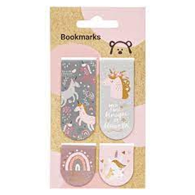 Kitoblar uchun magnitli xatcho‘plar 4dona Meshu "Unicorns" (MS_39380)