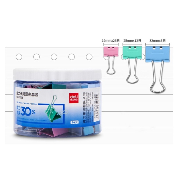 Engil bosimli qisqichlar 19-25-32mm 44dona Deli (8550S)