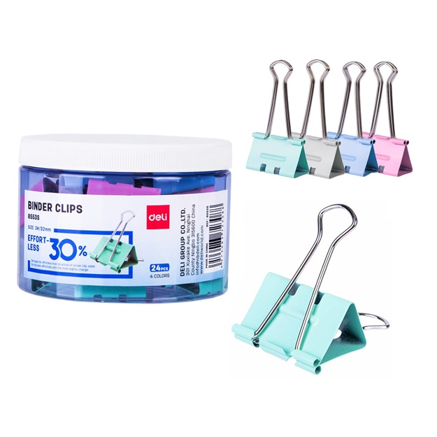 Engil bosimli qisqichlar 32mm 24dona Deli (8553-S)