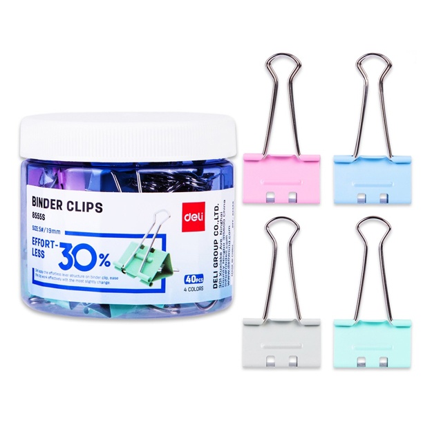 Engil bosimli qisqichlar 19mm 40dona Deli (8555S)