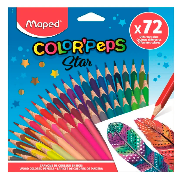 Карандаши Maped CRAYONS AQUARELL ARTIST X72  METAL