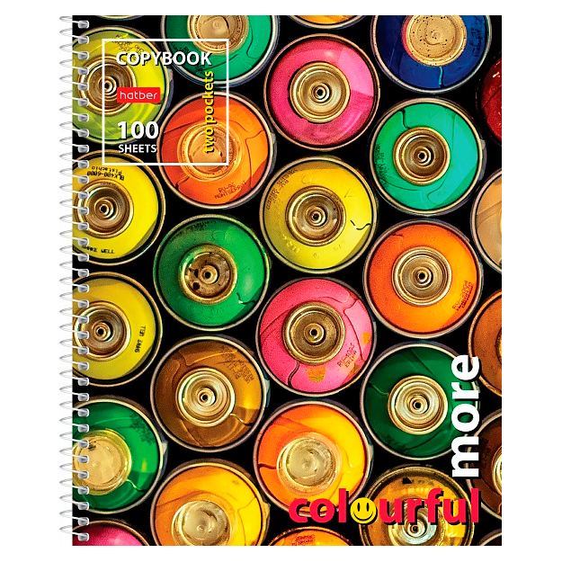 Daftar Xatber, "Colourful more" 100 v. A5. qoplamasida cho‘ntagi bilan,katak.