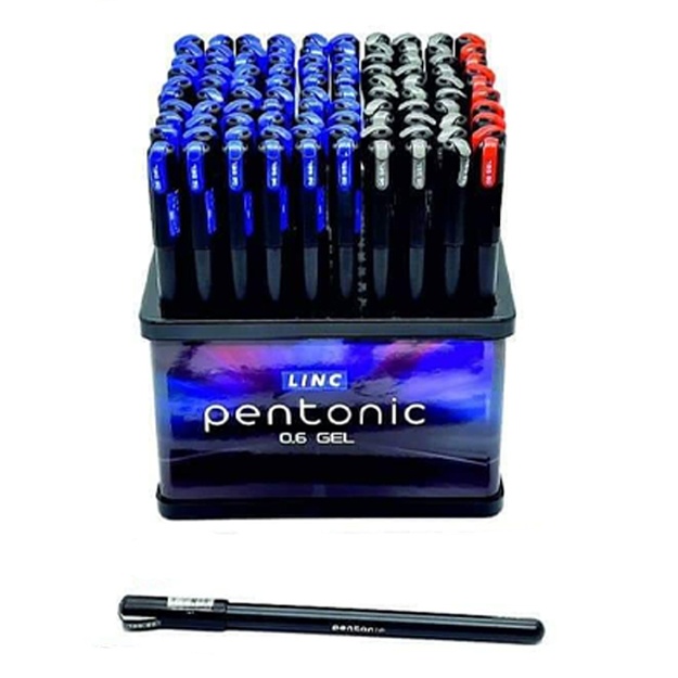 Гелевая ручка Linc Pentonic, 0,6мм, в дисплее Чёрный