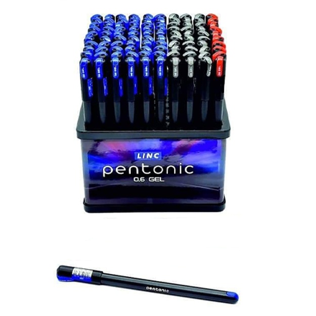 Гелевая ручка Linc Pentonic, 0,6мм, в дисплее Синий