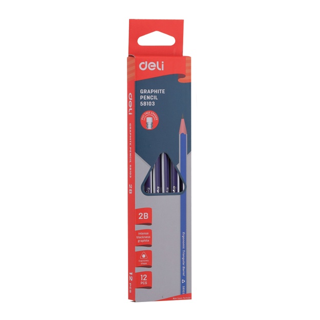 Qalam 2B 1dona Deli (58103) siyohrang