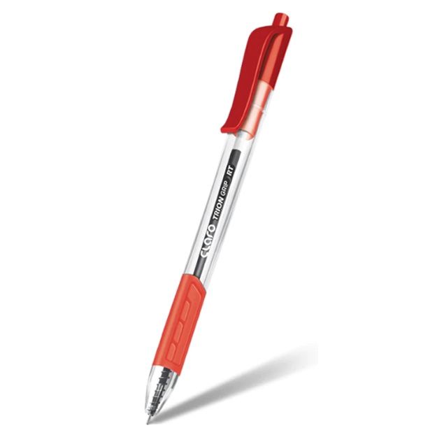 Sharikli ruchka Claro Trion Grip RT, 1,0 mm Qizil