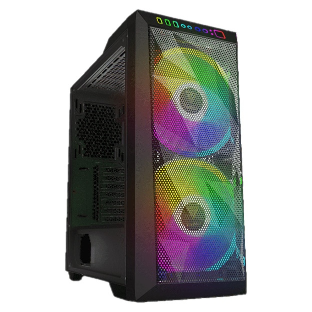 Корпус Gamdias Apollo M1 сталь\закаленное стекло\подсветка RGB 2x200mm fans RGB