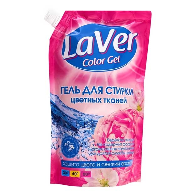 Rangli matolar uchun yuvish geli LaVer Color Gel 1000 ml
