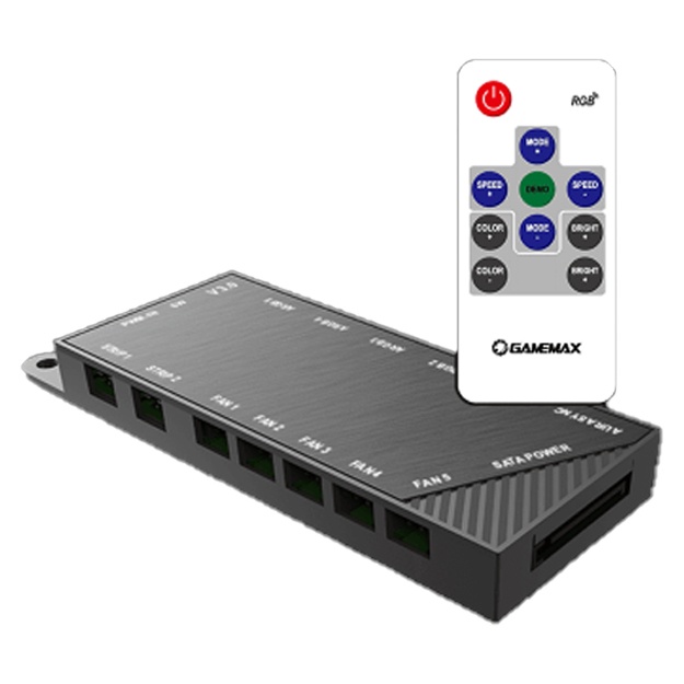 RGB kontroller GameMax PWM+ARGB HUB V3.0, pult (ARGBHUB3.0)