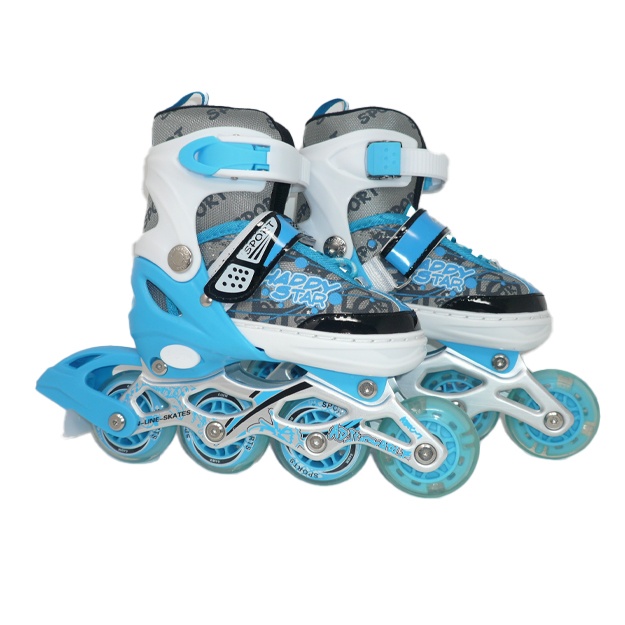 Роликовые коньки для детей и взрослых Line skate Голубой S 30-33