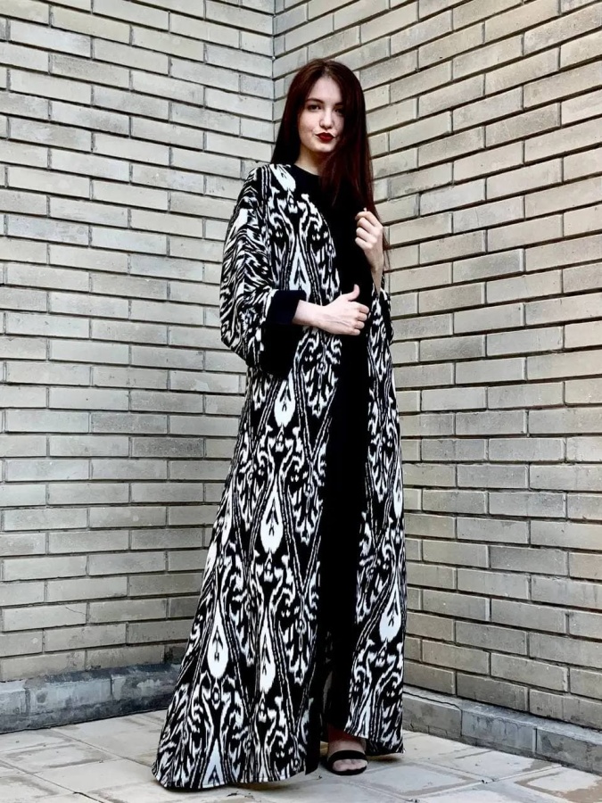 Chopon abaya qora-oq Adras Republic 11