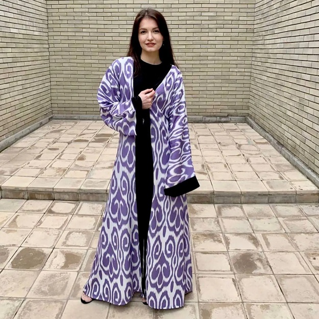 Chopon abaya Adras Republic siyoh rang 025