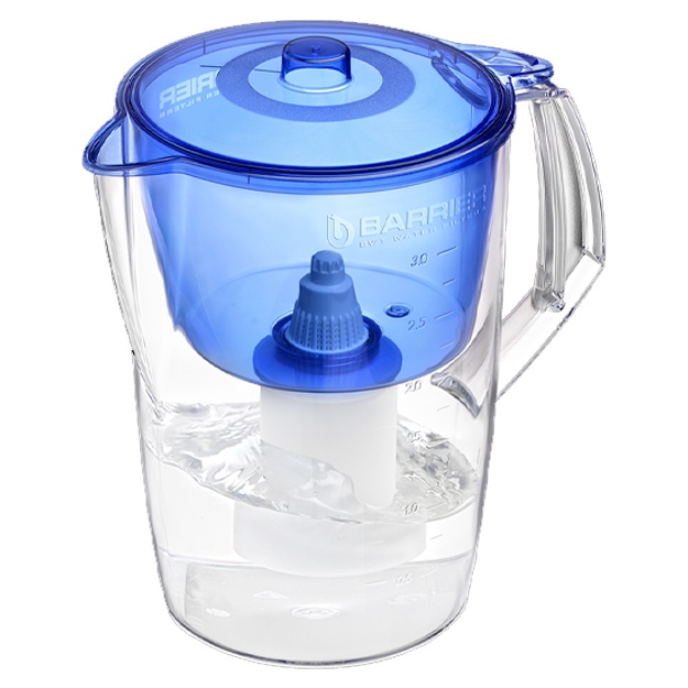 Suvni tozalash uchun filtrli ko‘za Barer Layt 3,6 l ko‘k