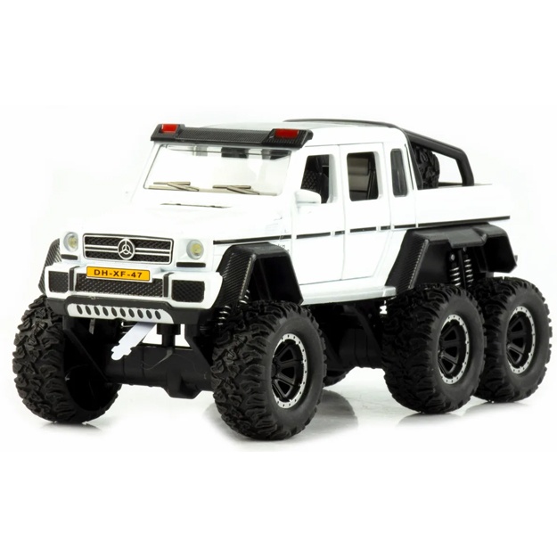 Metal mashina bolalar o‘yinchog‘i 6X6 Brabus Mersedes-benz oq
