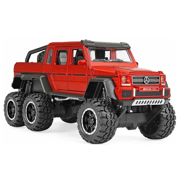 Металлическая машинка модель 6X6 Brabus Merсedes-benz красный
