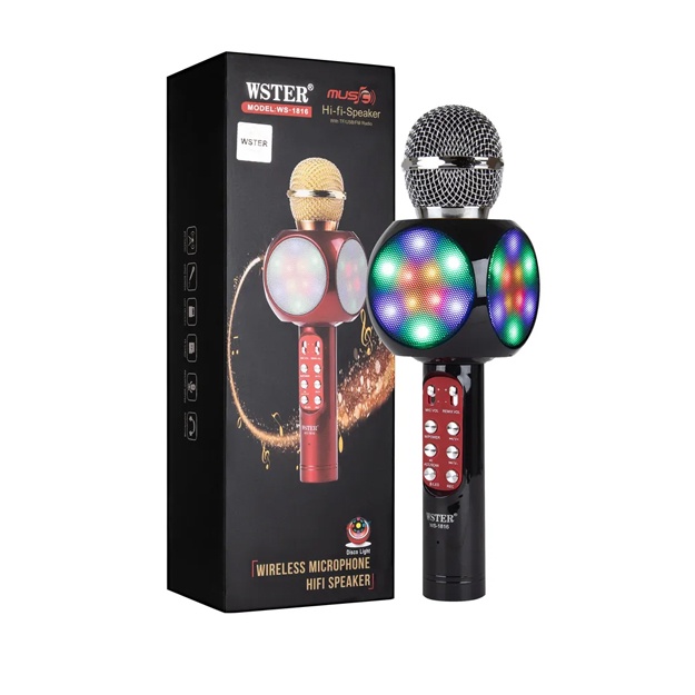 Simsiz karaoke mikrofon Wster  WS-1816 Qora