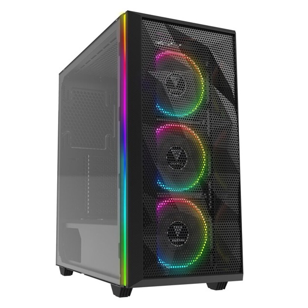 Korpus Gamdias Athena M2 po‘lat \ temperli shisha \ orqa yorug‘lik RGB 3x120 mm fan RGB