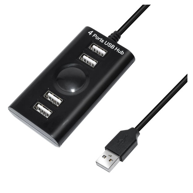 Portativ USB 2.0 HUB 4 ta port P-1701 Qora