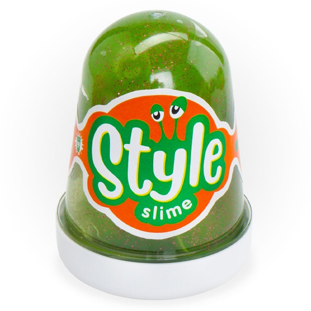 Style Slime блестящий зеленый, с ароматом яблока, 130мл.