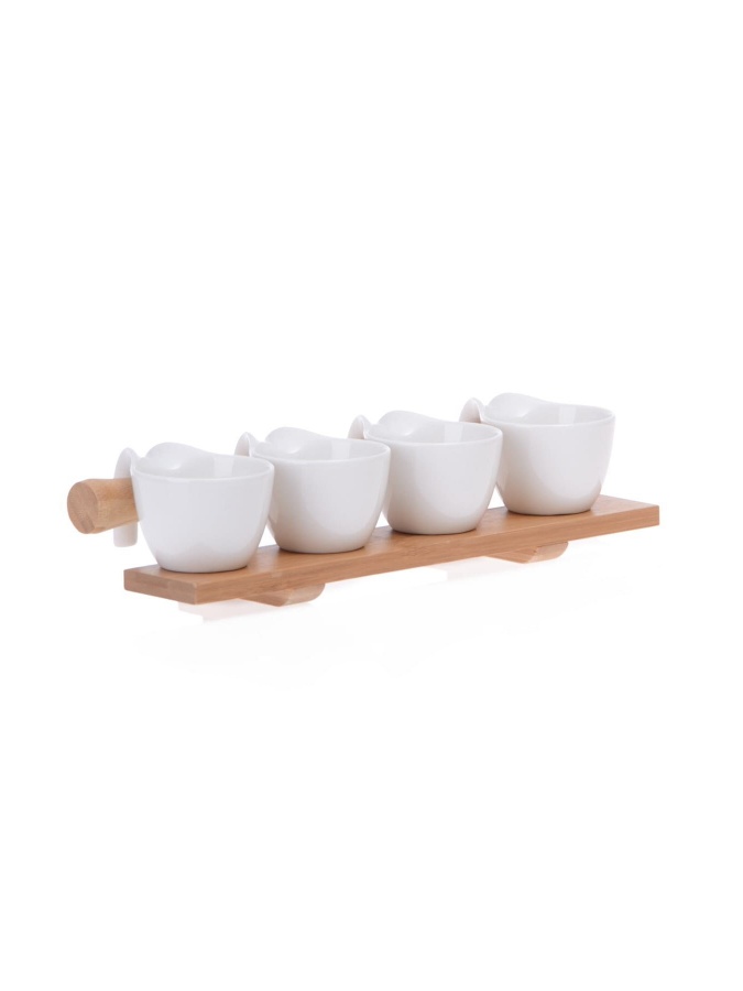 Chinni to‘plami 4 ta sous idish Kitchen Life MCH00944 Bamboo Stand