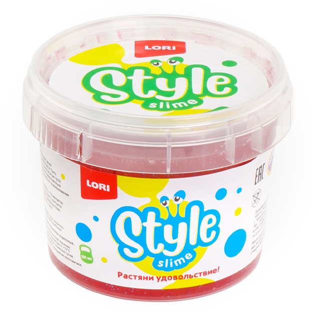 Style Slime блестящий красный, с ароматом клубники, 120мл.