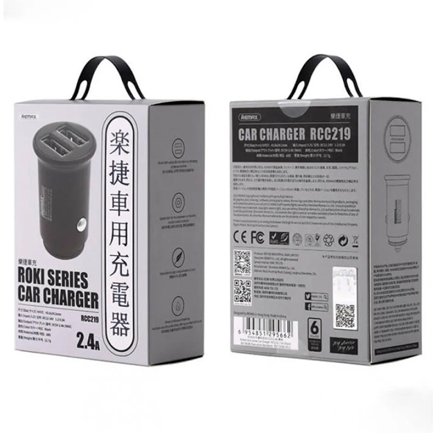 Avtomobil zaryadlovchi qurilmasi Remax RCC-219 Qora
