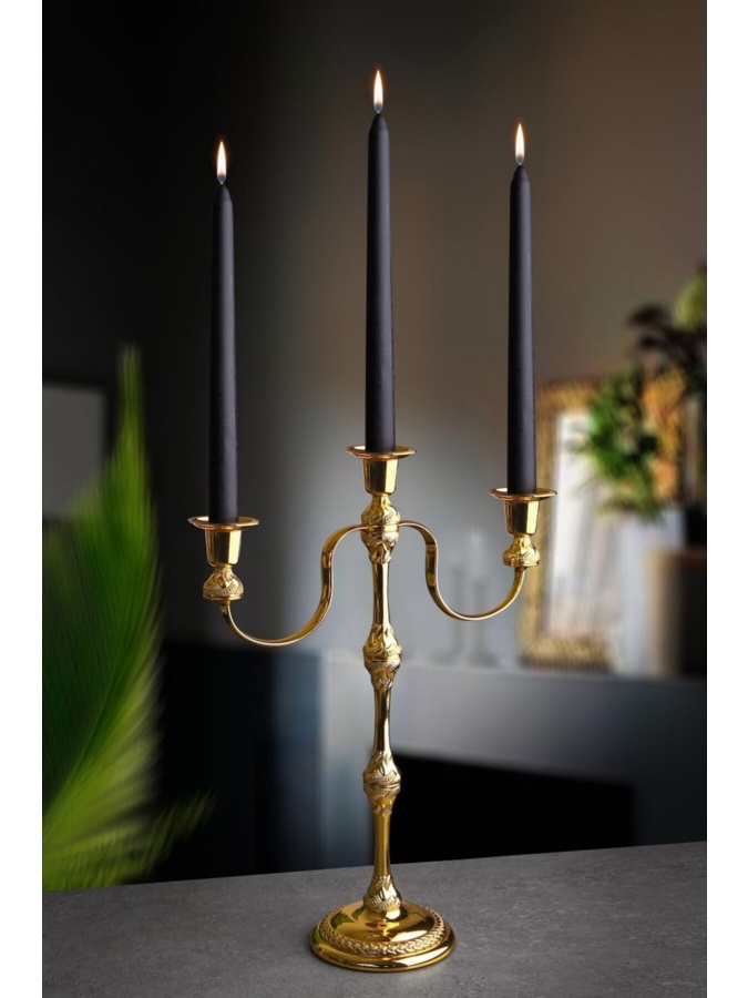Золотой подсвечник Kitchen Life Lux Zamak ручной работы MCH08563