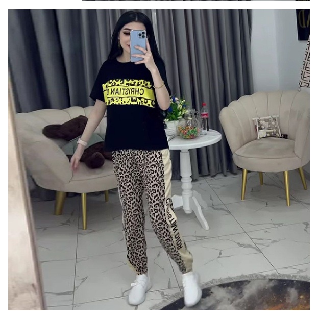 Qizlar uchun ikki qismli sport kiyimlari 00010 S. qora