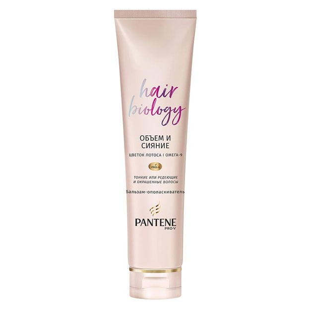 Soch uchun balzam konditsioneri Pantene Pro-V "Hajm va yorqinlik" (Rossiya), 160 ml