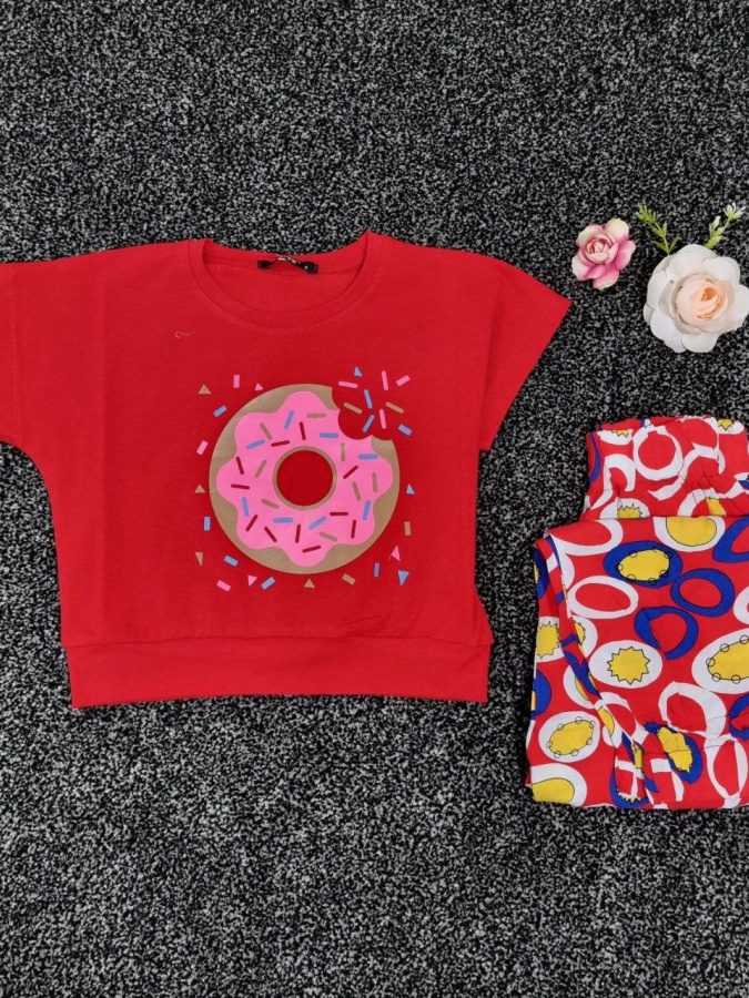 Qizlar uchun yozgi komplektlar Zara (14863) Qizil 7 yosh