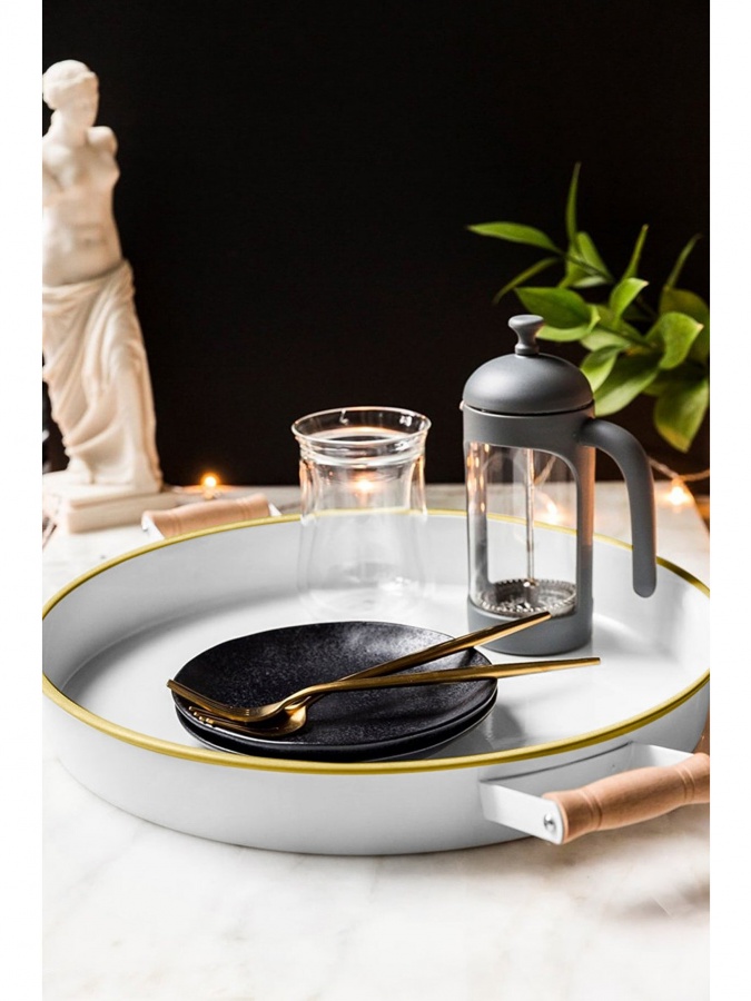 Ruxlangan qirrali xizmat patnisi Kitchen Life - katta (l) 30 sm MCh08394