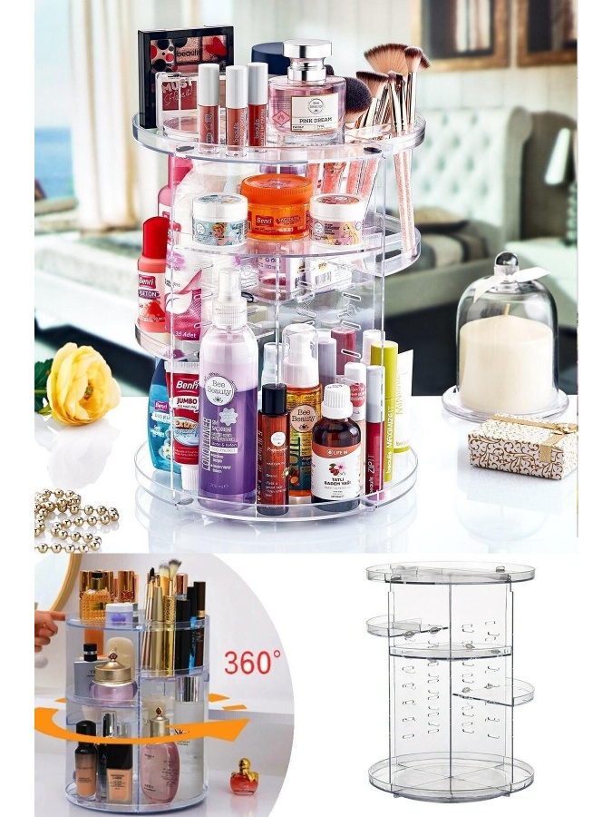 Kitchen Life 360 ​​aylanadigan bo‘yanish organayzeri - shaffof MCh07935