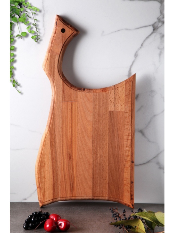 Kitchen Life Special Design gitara shaklidagi tabiiy yog‘ochni kesish taxtasi MCh08540