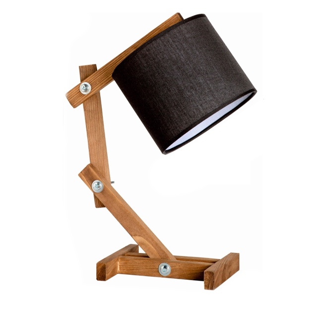 Yog‘och stol chiroqi Nisaluce qora NSLC0121