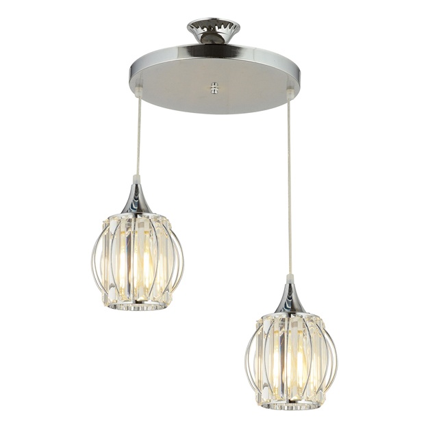 Хрустальная люстра NisaLuce Lily из 2 частей хром NSLC0101