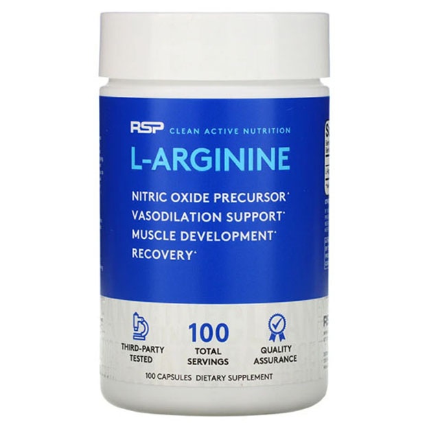 Aminokislotalar RSP L-Arginine 750 mg 100 kap