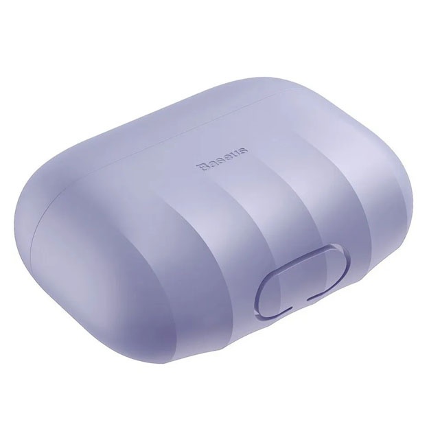 Chehol Baseus Shell Pattern Silica Gel uchun Apple AirPods Pro Binafsha rang