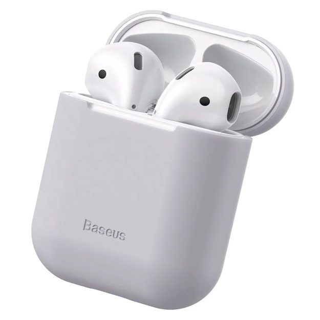 Chehol uchun Apple AirPods 1/2 Baseus Ultrathin Series Silica Gel Oq rang