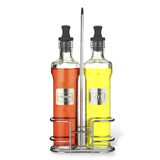 Yog‘ va sirka uchun shisha butilkalar to‘plami Fissman 2x500ml 6419