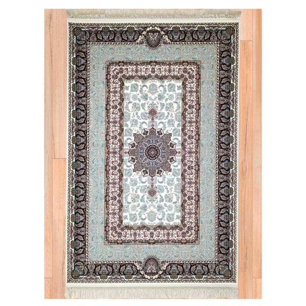 Gilamcha Isfaxan 1269 qaymoq rang/to‘q-kuk 1,5x2,3