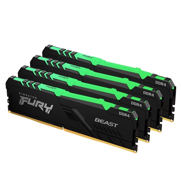 Оперативная память Kingston Fury Beast DDR4 64GB 3200Mhz RGB DIMM KF432C16BBAK4/64 (4x16GB)