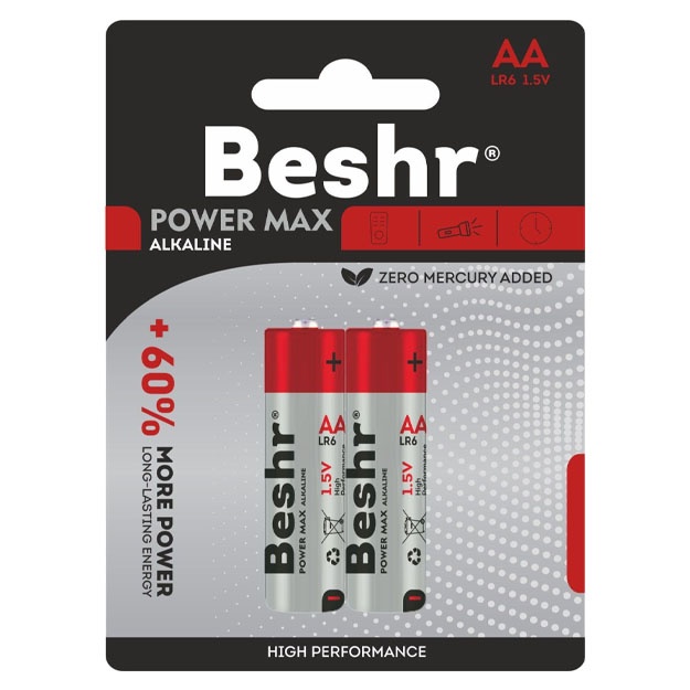 Batareya Beshr Alkaline AA (LR6) 1.5V 2ta Qizil