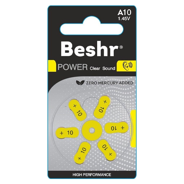 Eshitish apparati batareyalari (A10) 1.45V Beshr